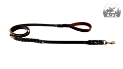 Läderkoppel 18mm fyrflätat med skinnfoder