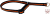 Nomehalvstryp kanal justerbar 18mm svart-orange