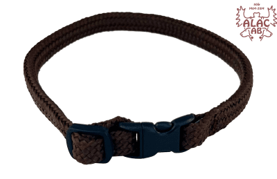 Zoom bild av Katthalsband med snabbspänne brun