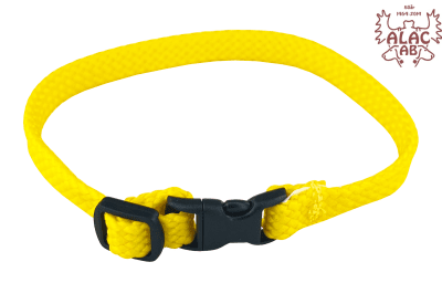 Zoom bild av Katthalsband med snabbspänne gul