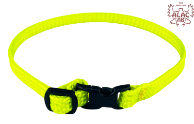 Zoom bild av Katthalsband med snabbspänne neongul