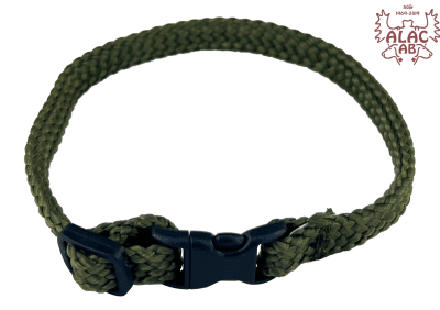 Zoom bild av Katthalsband med snabbspänne skogsgrön