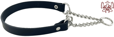 Zoom bild av Läderhalvstryp 18mm svart