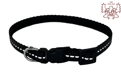 Zoom bild av Valphalsband med reflex svart